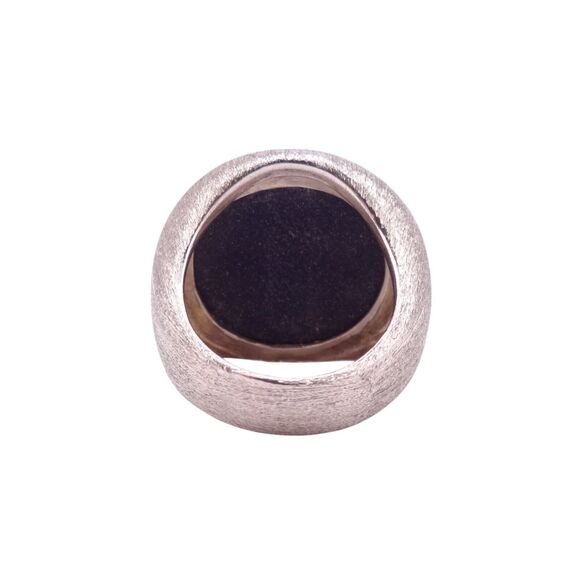 Lola Rose Round Multi Faceted Blue Goldstone Sterling Silver Ring Size 5 NWT - Picture 5 of 6